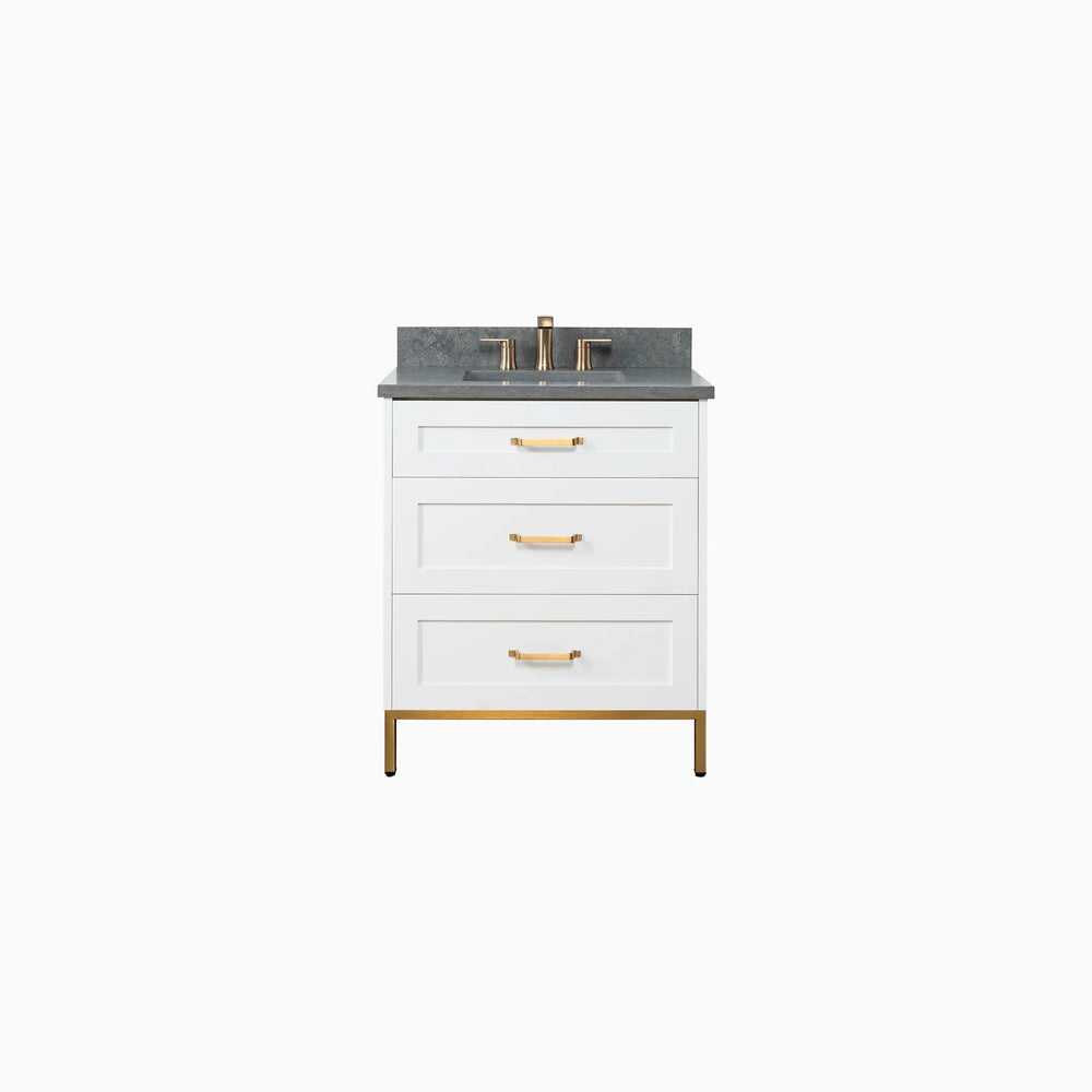 
                  
                    Bridgeport 30" Satin White Bathroom Vanity - All Drawers
                  
                
