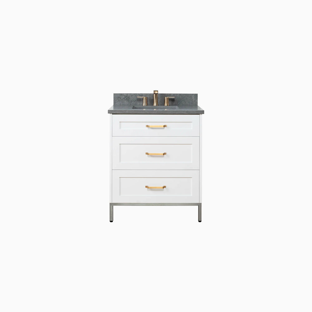 
                  
                    Bridgeport 30" Satin White Bathroom Vanity - All Drawers
                  
                