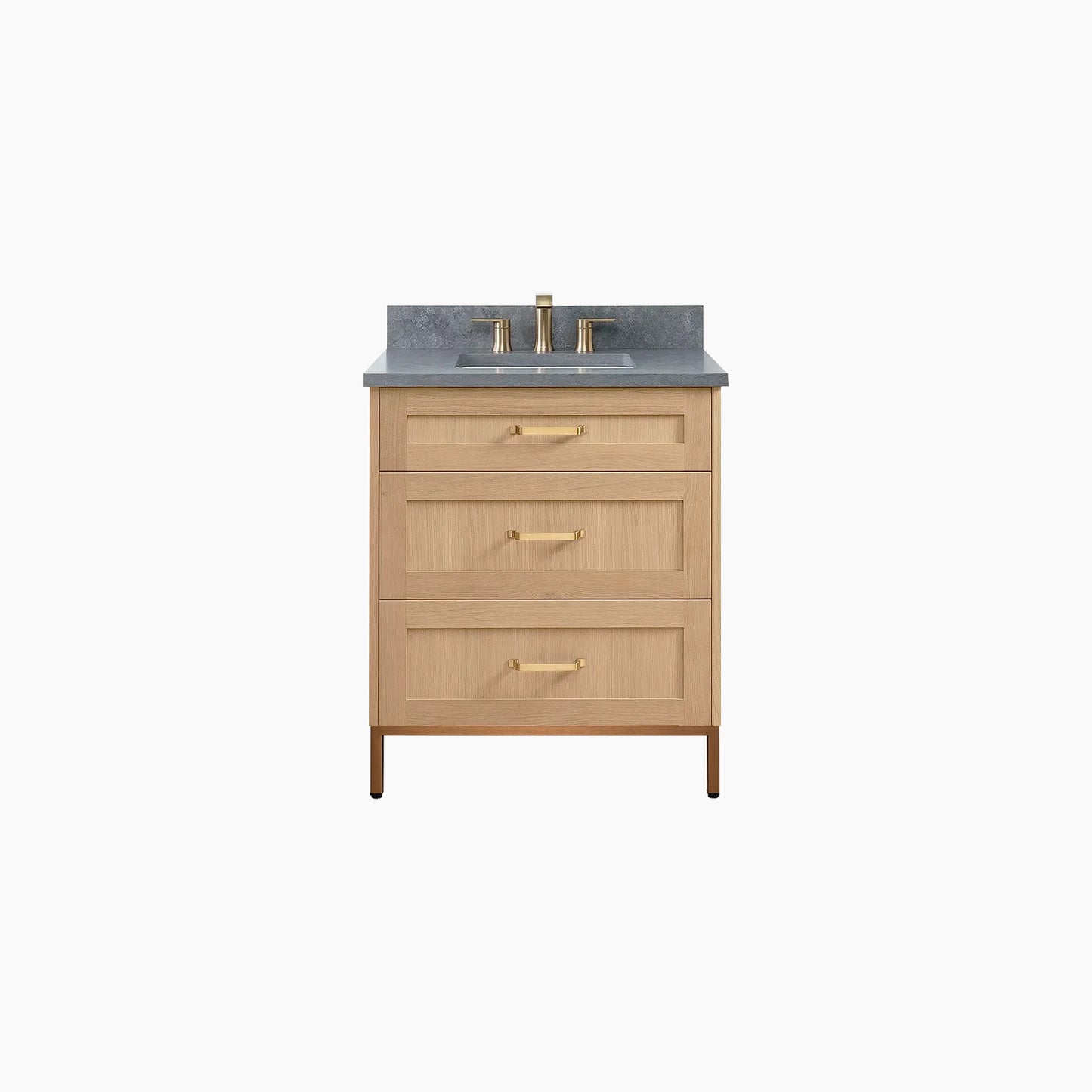 
                  
                    Bridgeport 30" White Oak Bathroom Vanity - All Drawers
                  
                