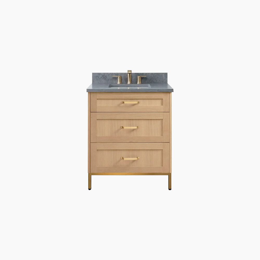 
                  
                    Bridgeport 30" White Oak Bathroom Vanity - All Drawers
                  
                