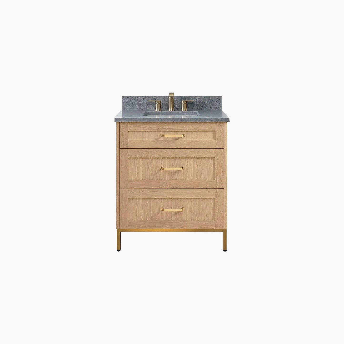 
                  
                    Bridgeport 30" White Oak Bathroom Vanity - All Drawers
                  
                