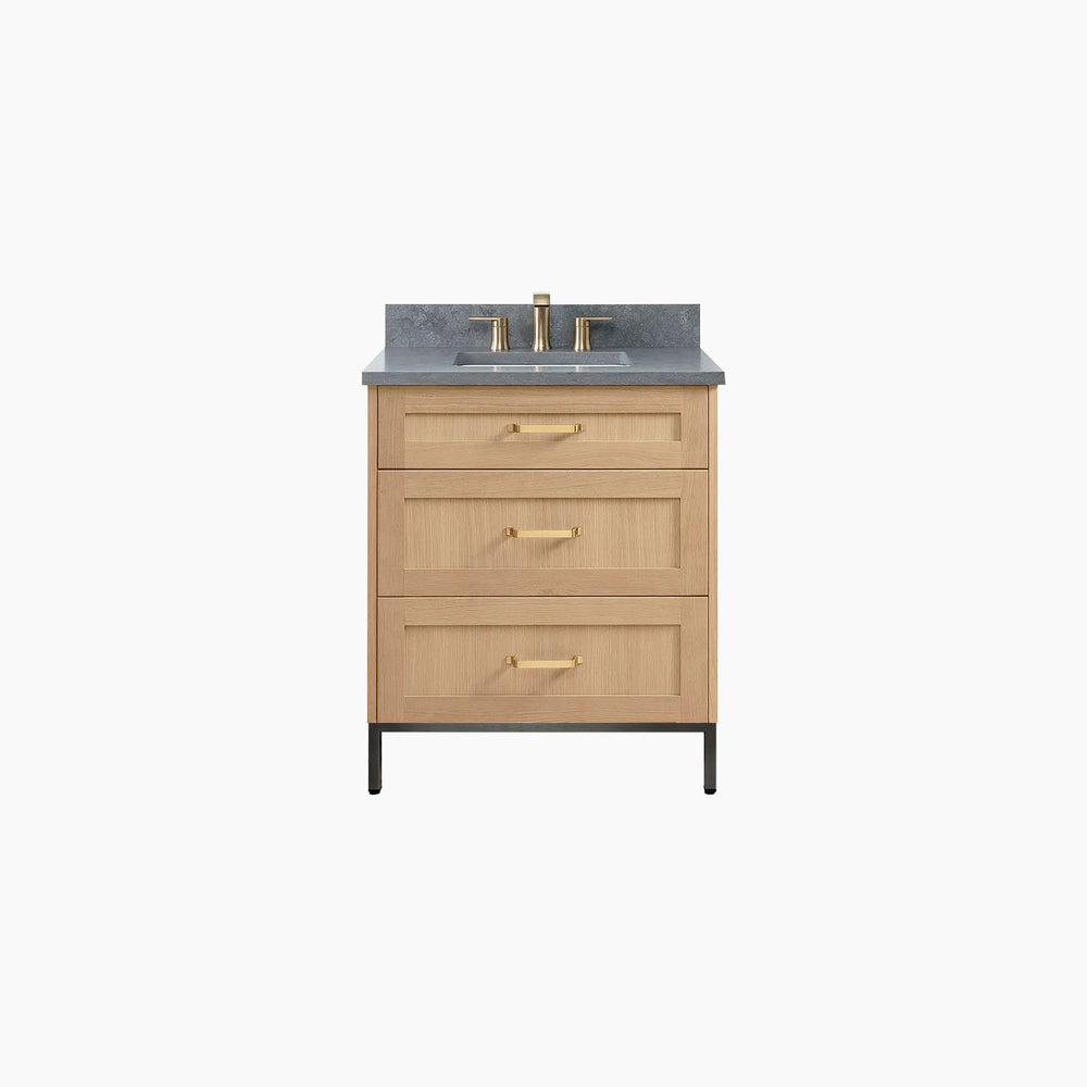 
                  
                    Bridgeport 30" White Oak Bathroom Vanity - All Drawers
                  
                