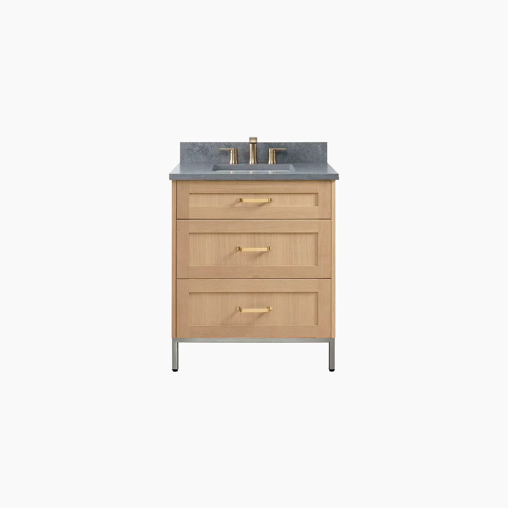 
                  
                    Bridgeport 30" White Oak Bathroom Vanity - All Drawers
                  
                