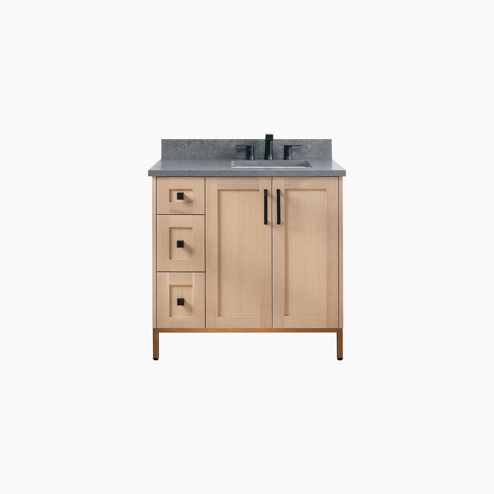 
                  
                    Bridgeport 36" White Oak Bathroom Vanity, Right Sink
                  
                