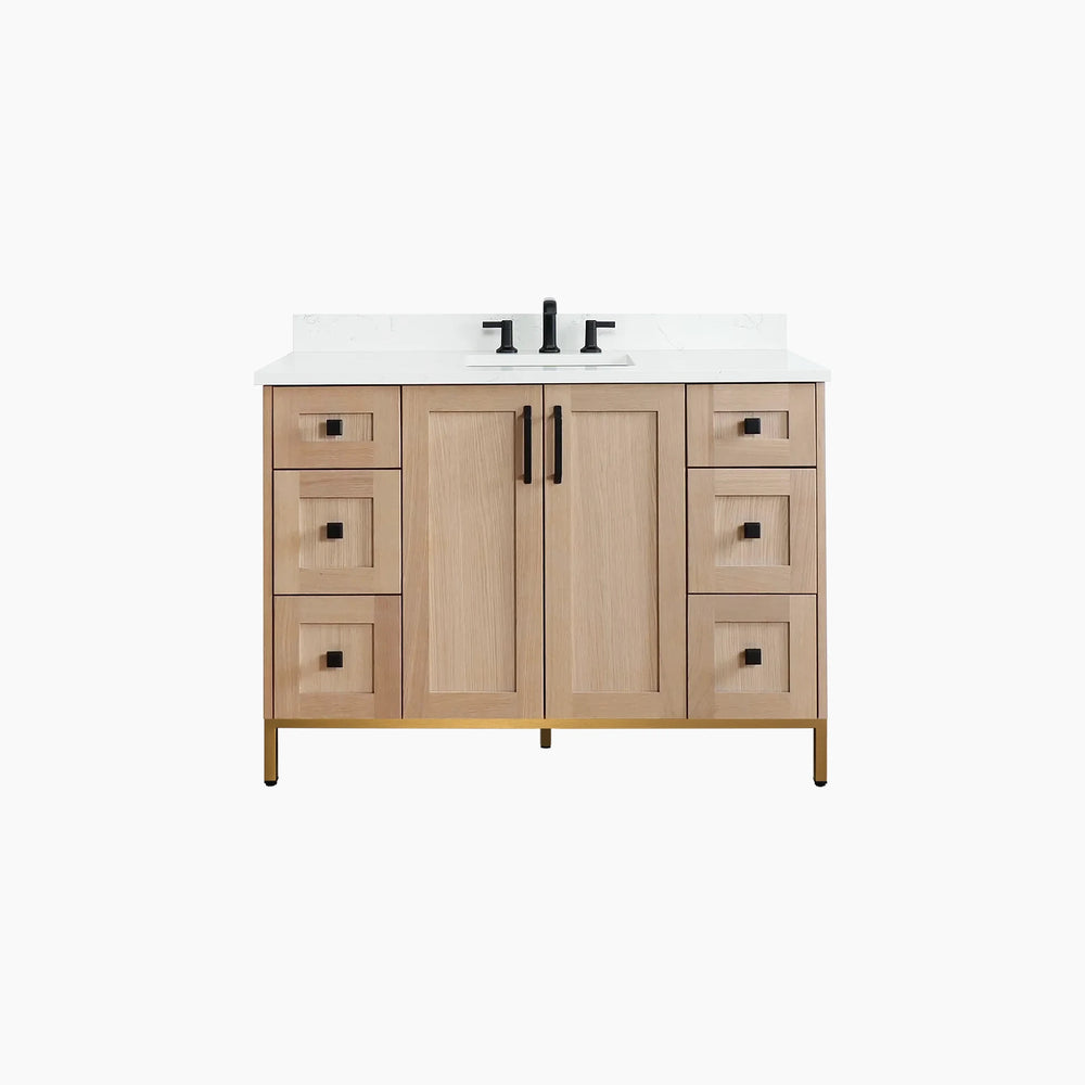 
                  
                    Bridgeport 48" White Oak Bathroom Vanity
                  
                