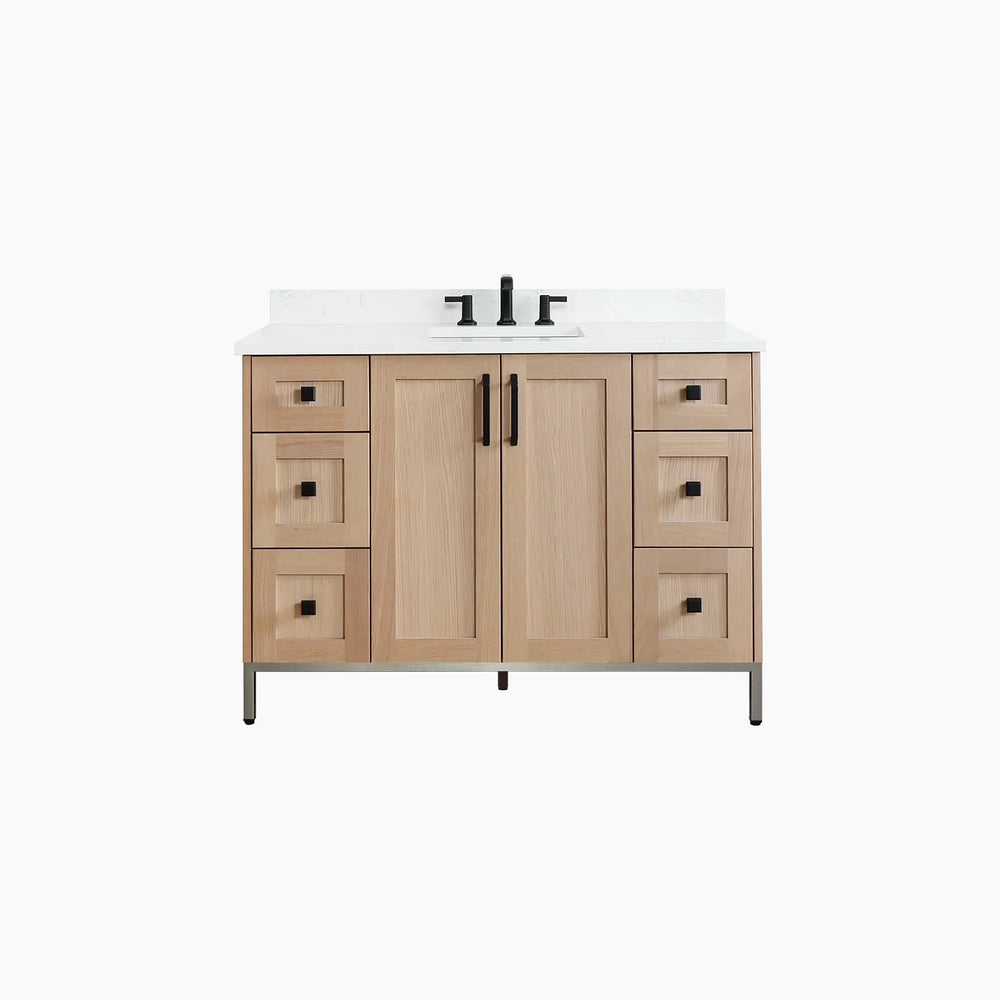 
                  
                    Bridgeport 48" White Oak Bathroom Vanity
                  
                