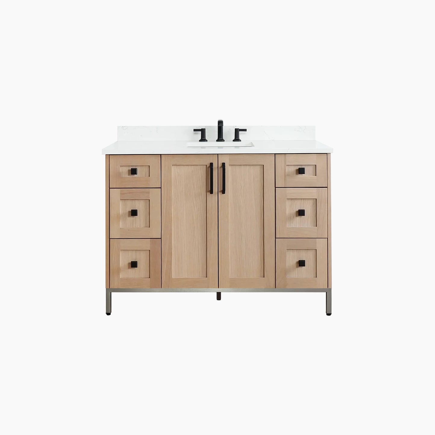 
                  
                    Bridgeport 48" White Oak Bathroom Vanity
                  
                