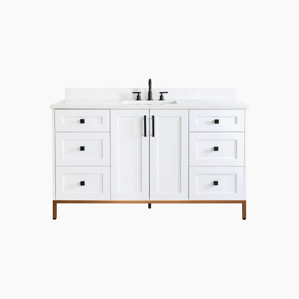
                  
                    Bridgeport 60" Satin White Bathroom Vanity
                  
                