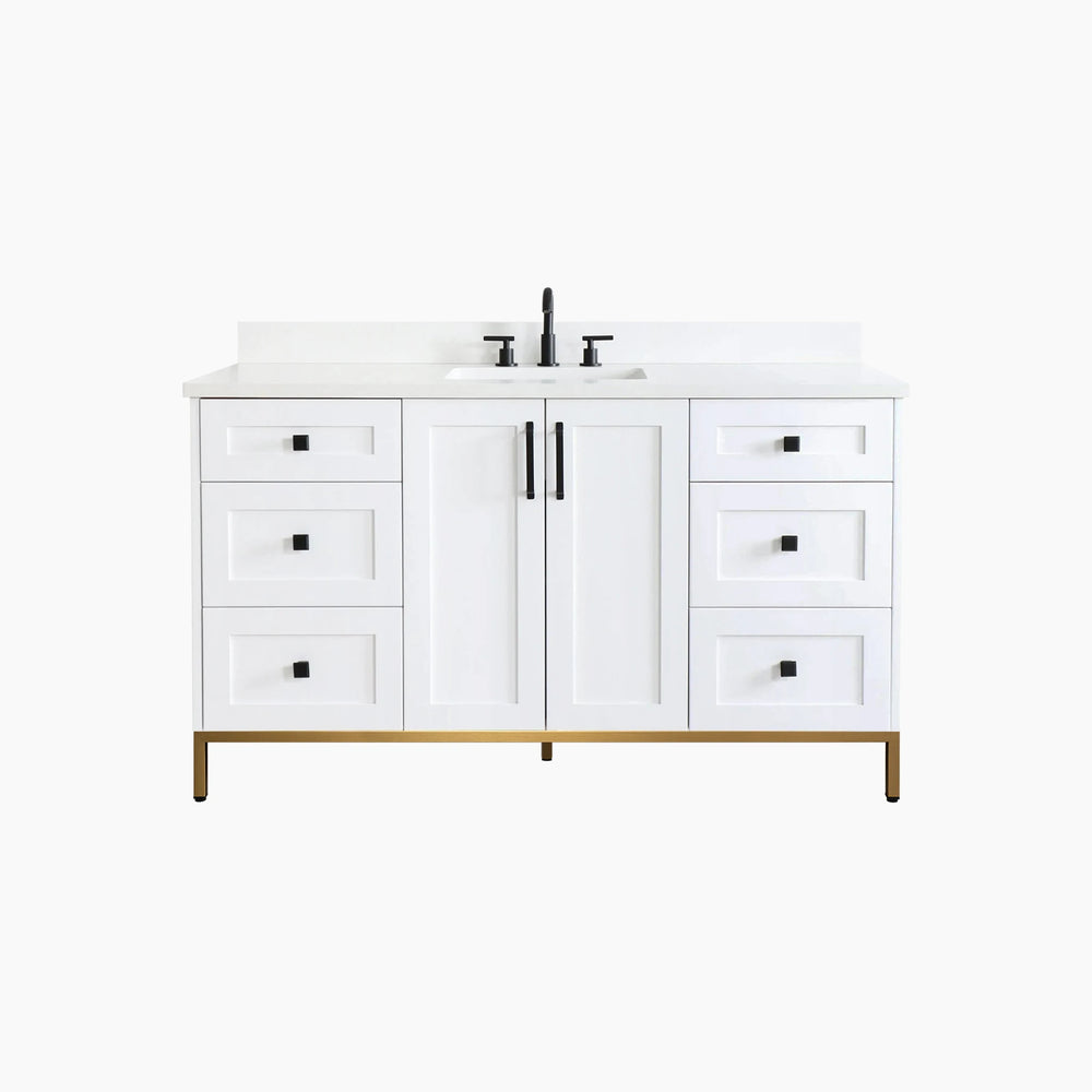 
                  
                    Bridgeport 60" Satin White Bathroom Vanity
                  
                