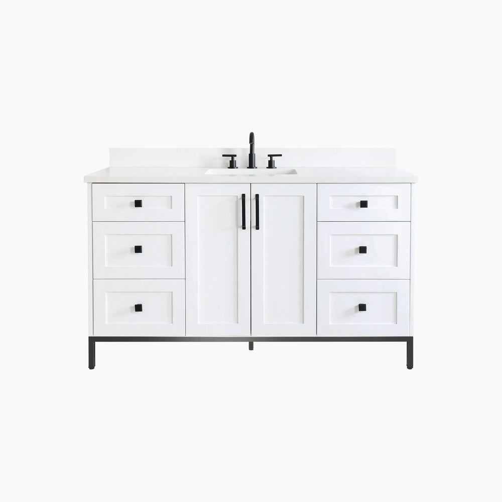 
                  
                    Bridgeport 60" Satin White Bathroom Vanity
                  
                