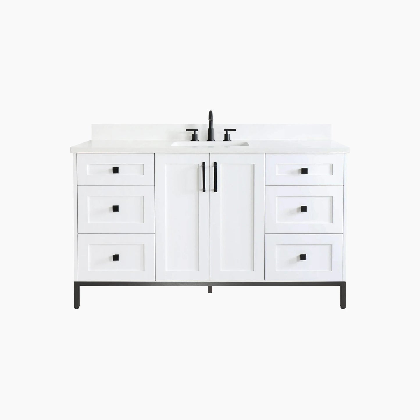 
                  
                    Bridgeport 60" Satin White Bathroom Vanity
                  
                