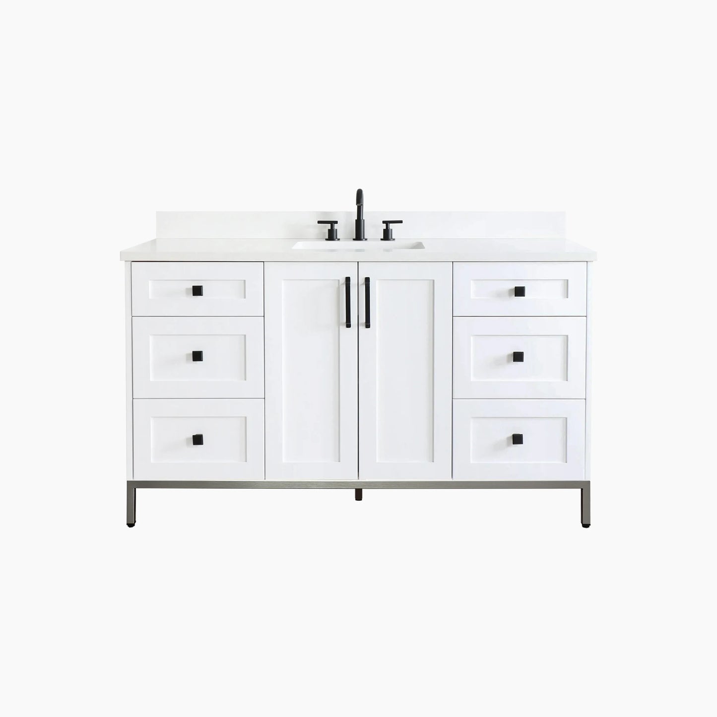
                  
                    Bridgeport 60" Satin White Bathroom Vanity
                  
                