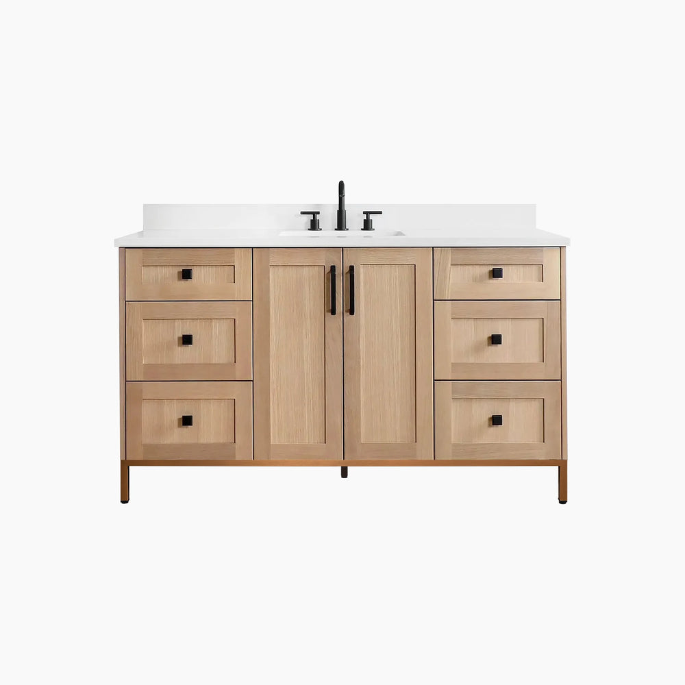 
                  
                    Bridgeport 60" White Oak Bathroom Vanity
                  
                