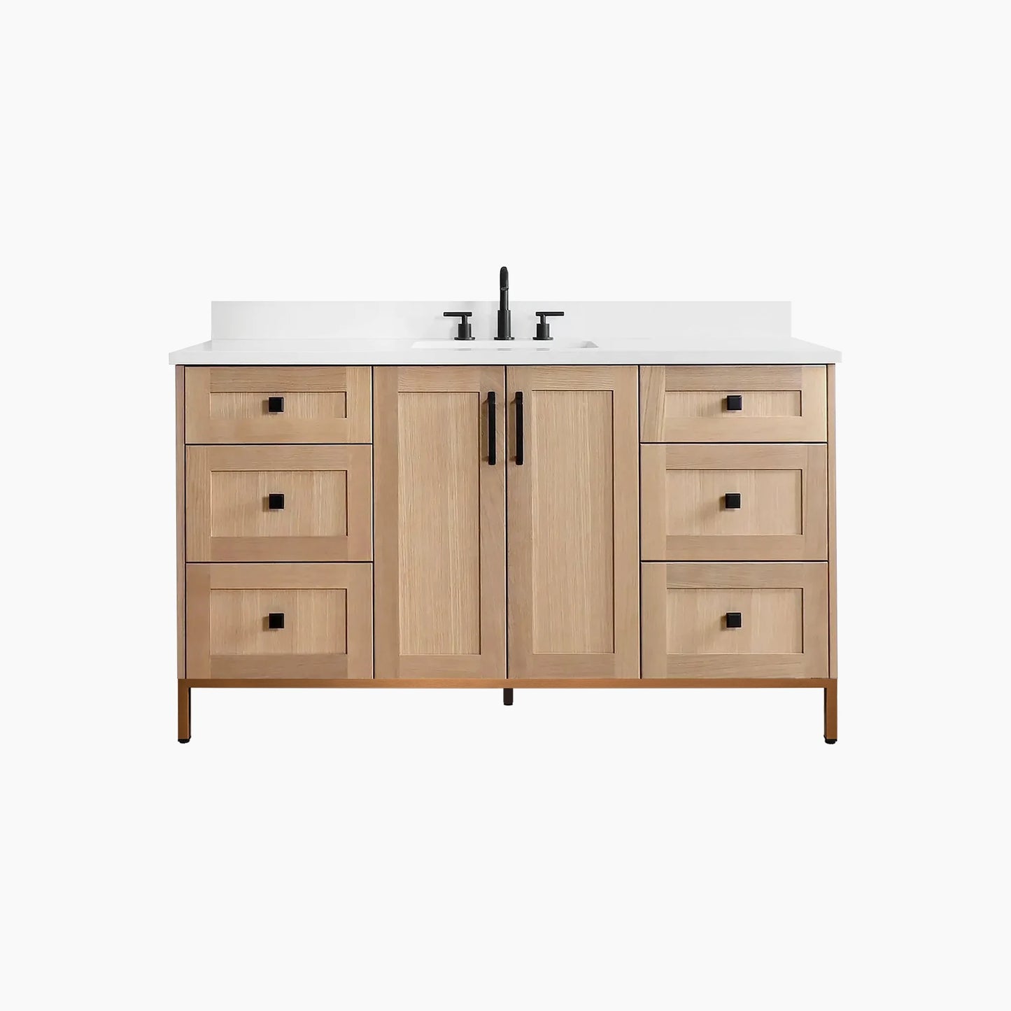 
                  
                    Bridgeport 60" White Oak Bathroom Vanity
                  
                