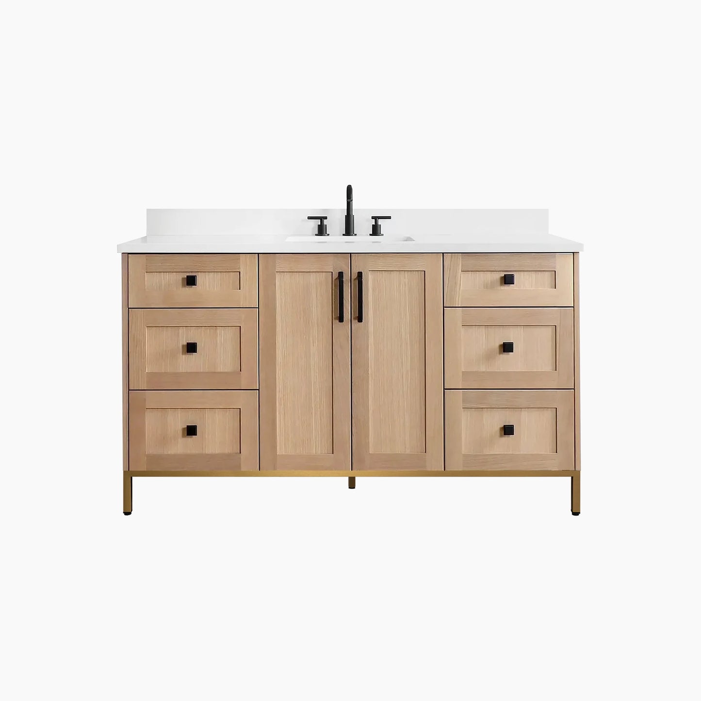 
                  
                    Bridgeport 60" White Oak Bathroom Vanity
                  
                