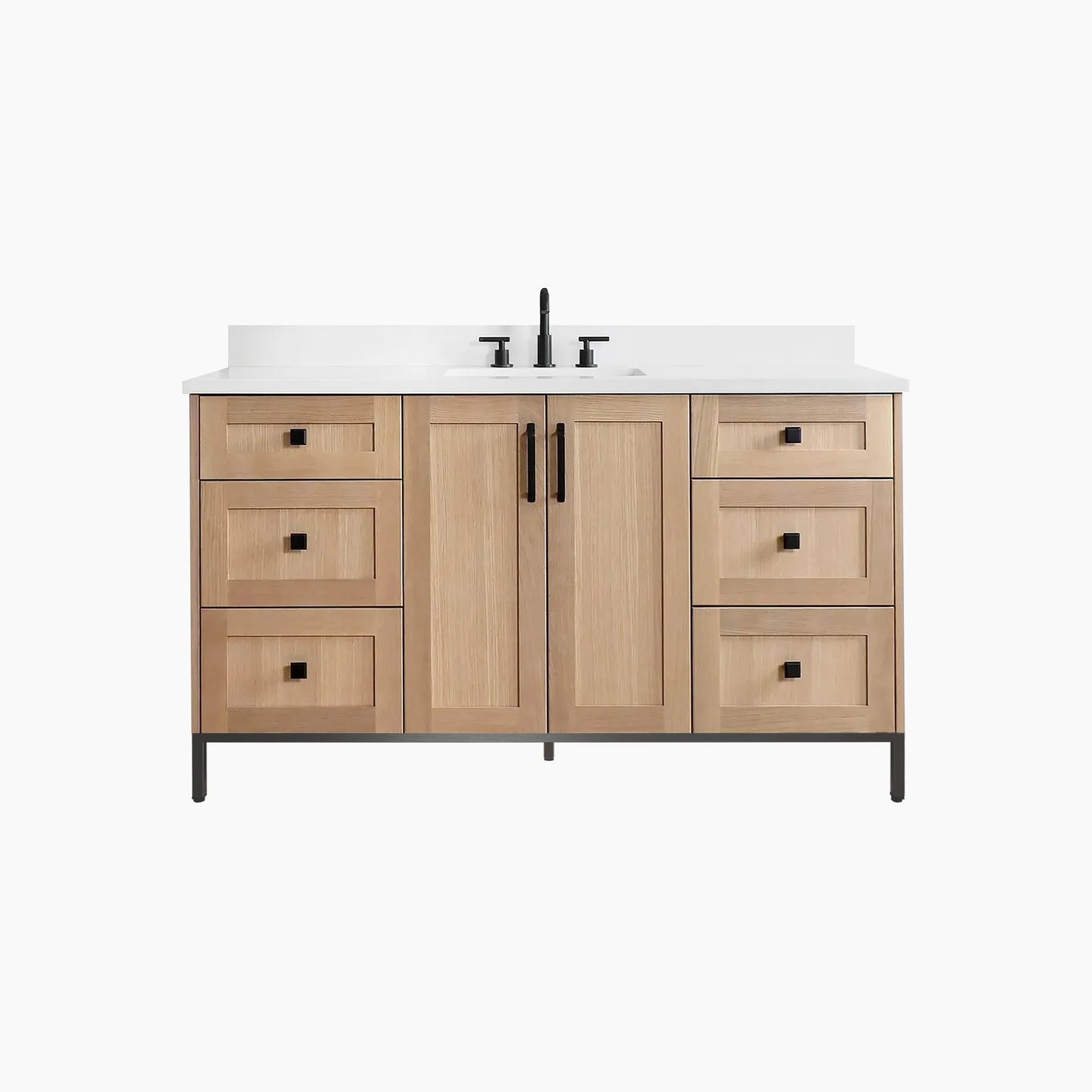 
                  
                    Bridgeport 60" White Oak Bathroom Vanity
                  
                