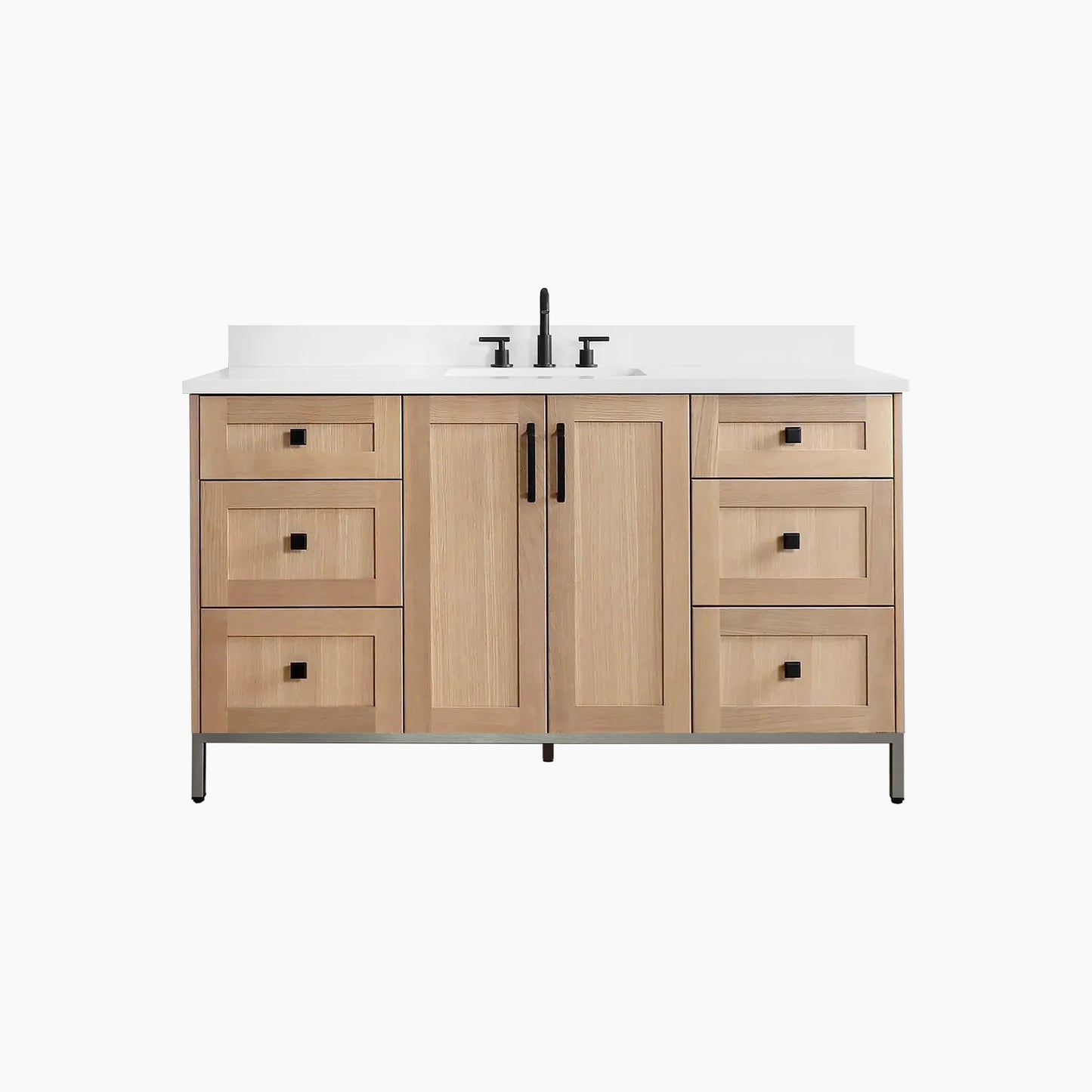 
                  
                    Bridgeport 60" White Oak Bathroom Vanity
                  
                