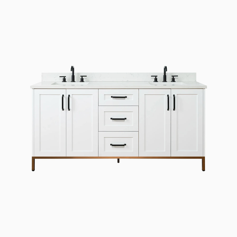
                  
                    Bridgeport 72" Satin White Bathroom Vanity, Double Sink
                  
                