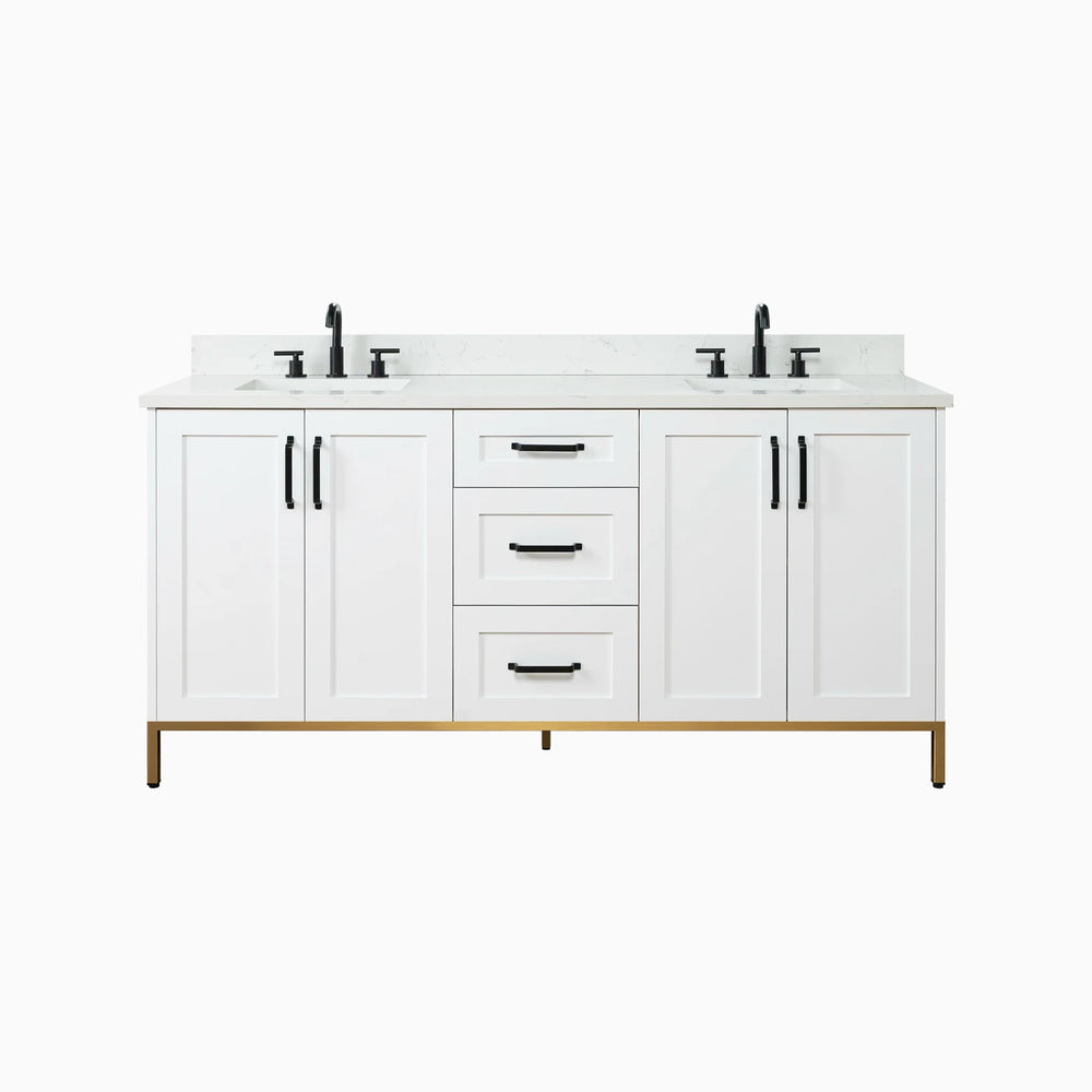 
                  
                    Bridgeport 72" Satin White Bathroom Vanity, Double Sink
                  
                