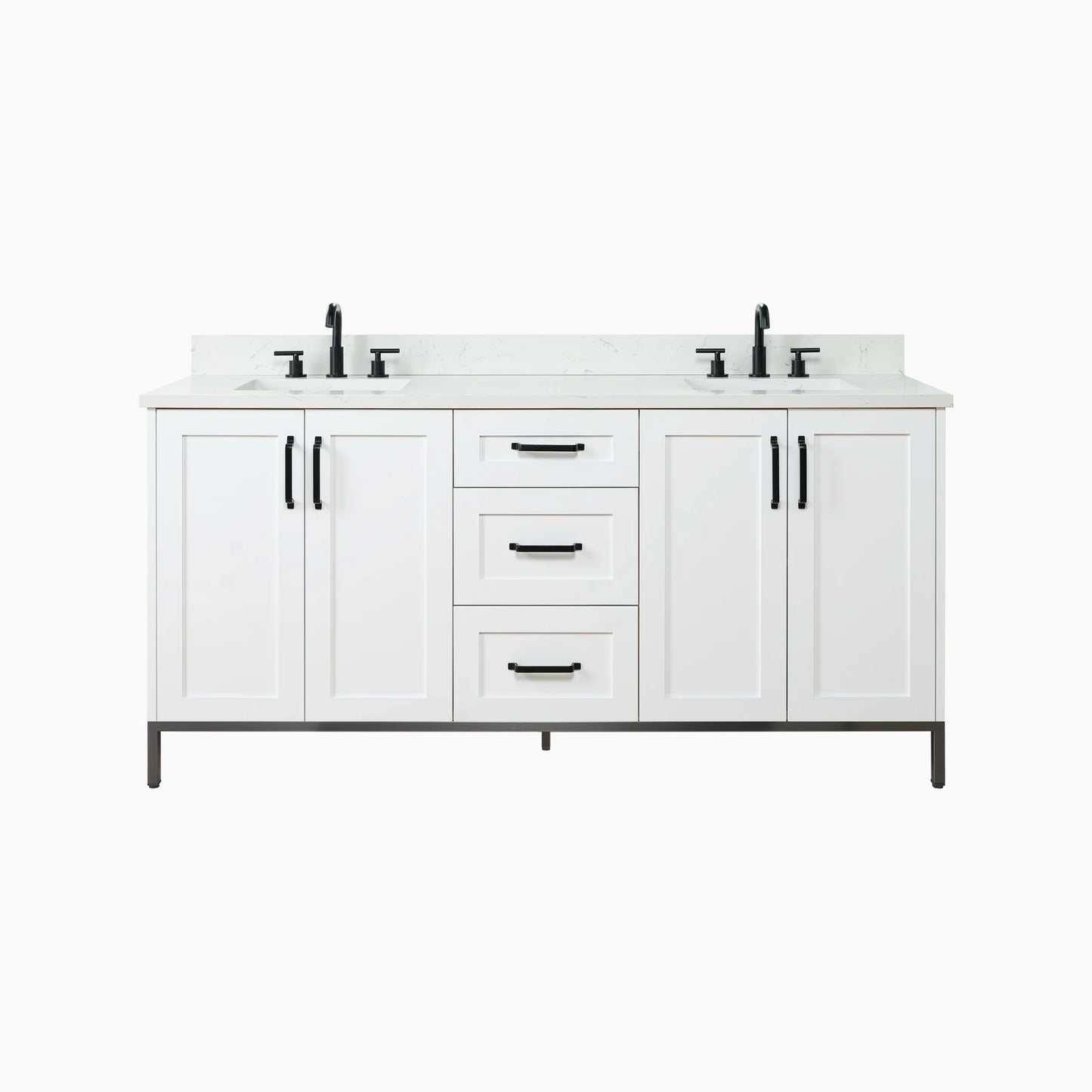 
                  
                    Bridgeport 72" Satin White Bathroom Vanity, Double Sink
                  
                