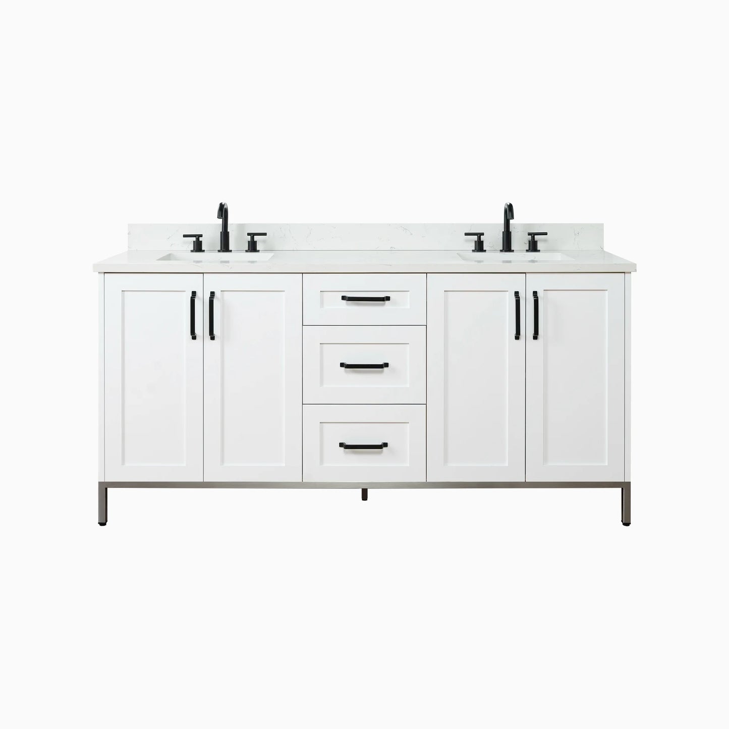 
                  
                    Bridgeport 72" Satin White Bathroom Vanity, Double Sink
                  
                
