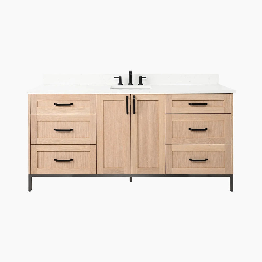
                  
                    Bridgeport 72" White Oak Bathroom Vanity
                  
                