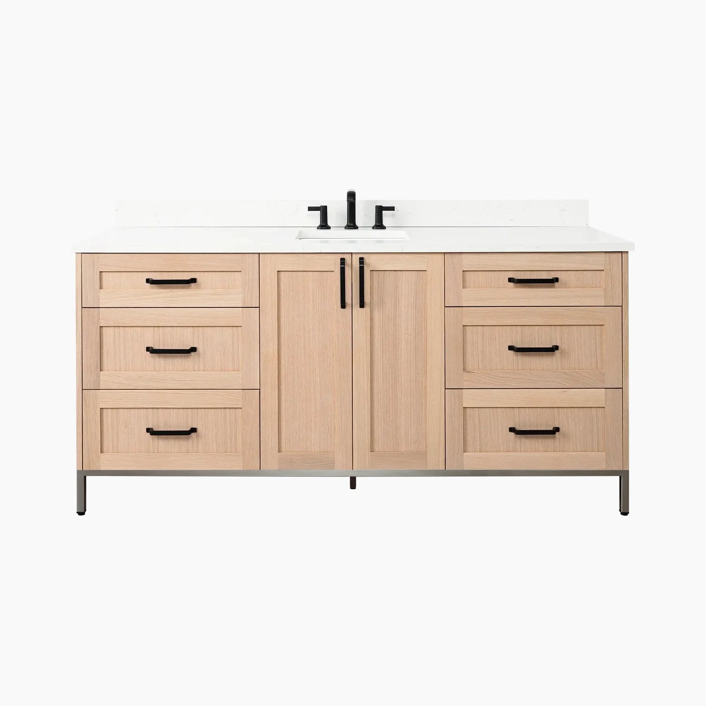 
                  
                    Bridgeport 72" White Oak Bathroom Vanity
                  
                