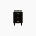 
                  
                    Cape Breton SLIM 24" Blackened Oak Bathroom Vanity - All Drawers Teodor Bathroom Vanity Canada
                  
                