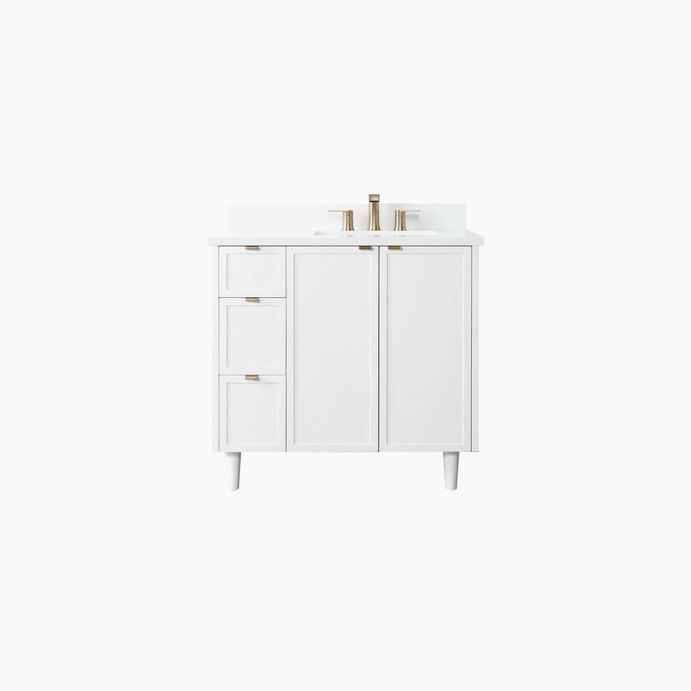 
                  
                    Cape Breton 36" Satin White Bathroom Vanity, Right Sink
                  
                