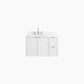 
                  
                    Cape Breton SLIM 36" Wall Mount Satin White Bathroom Vanity, Left Sink Teodor Bathroom Vanity Canada
                  
                