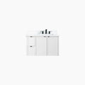 
                  
                    Cape Breton SLIM 36" Wall Mount Satin White Bathroom Vanity, Right Sink Teodor Bathroom Vanity Canada
                  
                