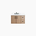 
                  
                    Cape Breton SLIM 36" Wall Mount White Oak Bathroom Vanity, Left Sink Teodor Bathroom Vanity Canada
                  
                