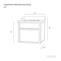 
                  
                    Cape Breton SLIM 24" Wall Mount White Oak Bathroom Vanity - All Drawers Teodor Bathroom Vanity Canada
                  
                