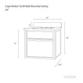 
                  
                    Cape Breton SLIM 24" Wall Mount Satin White Bathroom Vanity - All Drawers
                  
                