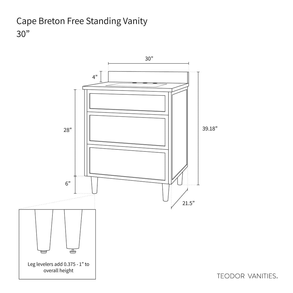 
                  
                    Cape Breton 30", Teodor® Blackened Oak Vanity Teodor Bathroom VanityCanada
                  
                
