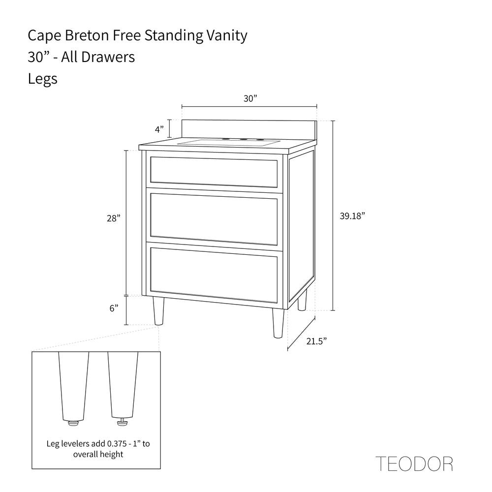 
                  
                    Cape Breton 30", Teodor® Blackened Oak Vanity Teodor Bathroom VanityCanada
                  
                