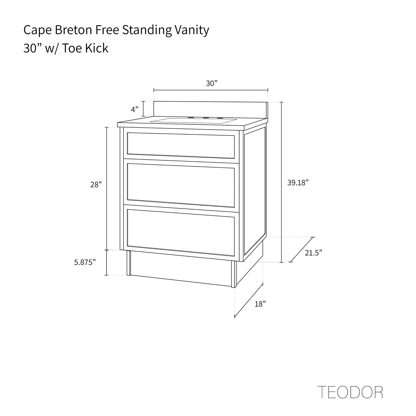 
                  
                    Cape Breton 30" White Oak Bathroom Vanity - All Drawers
                  
                