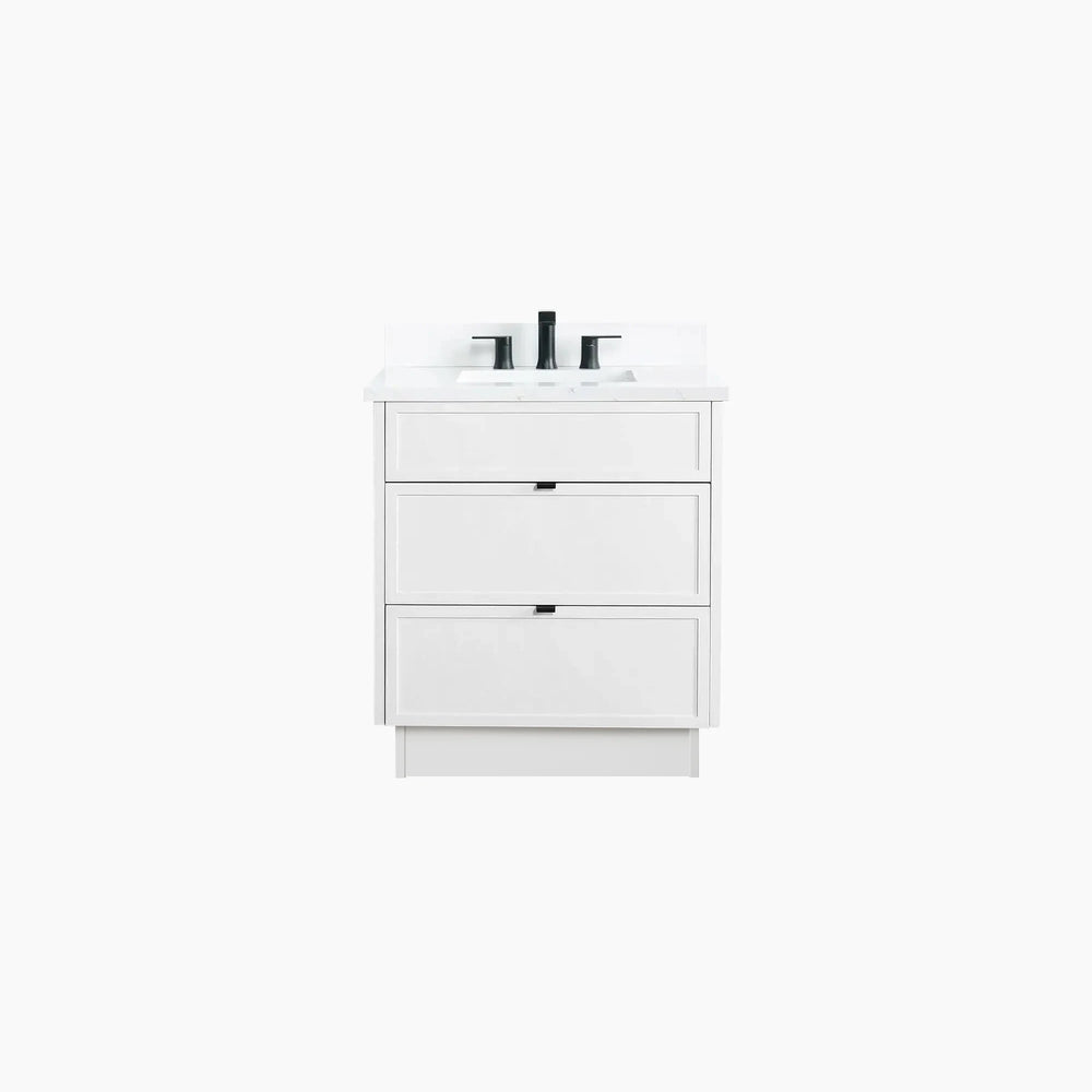 
                  
                    Cape Breton 30" Satin White Bathroom Vanity - All Drawers
                  
                