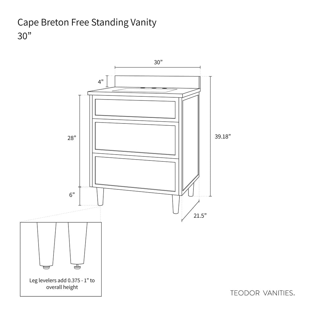
                  
                    Cape Breton 30", Teodor® Blackened Oak Vanity Teodor Bathroom VanityCanada
                  
                