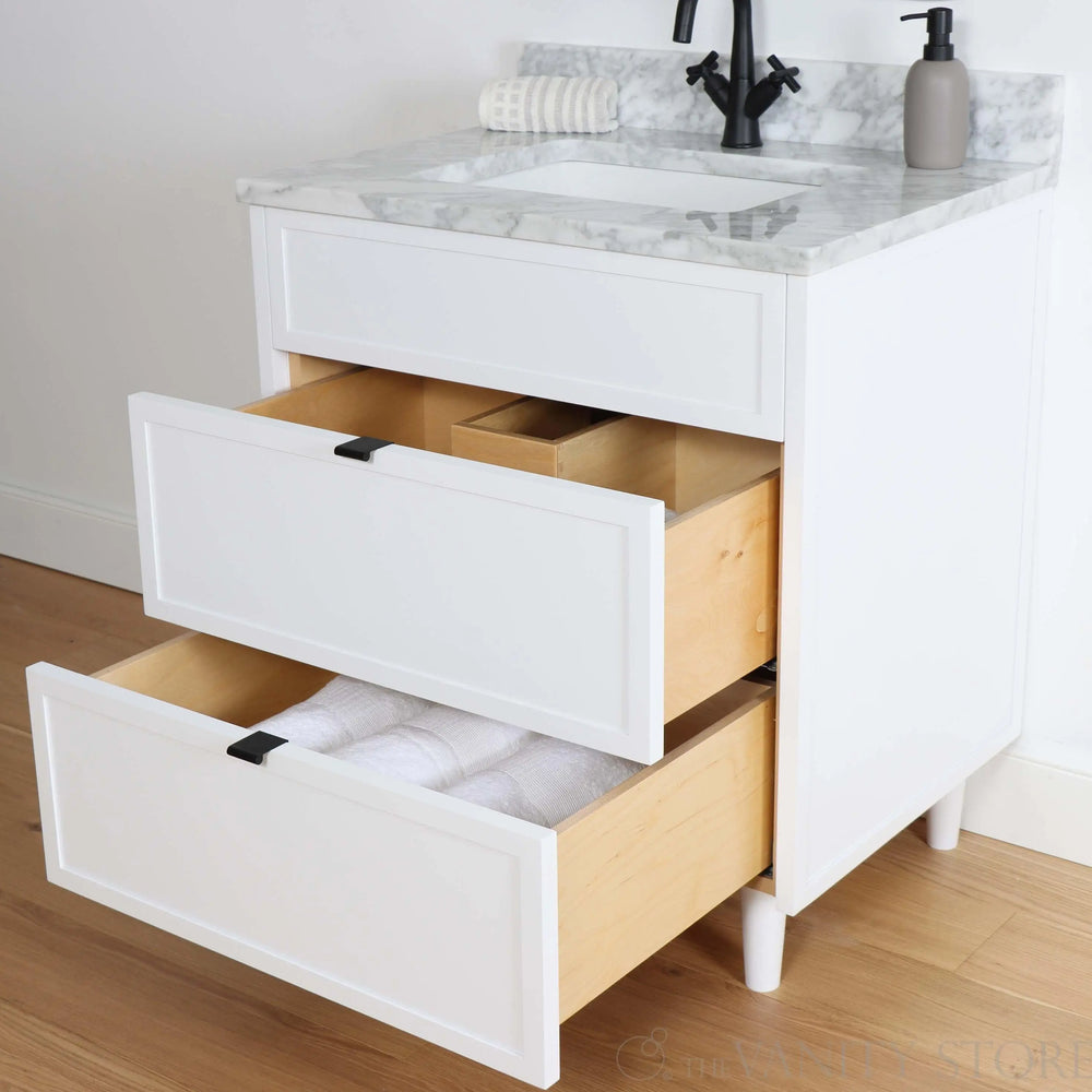 
                  
                    Cape Breton 30", Teodor® Satin White Vanity Teodor Bathroom VanityCanada
                  
                