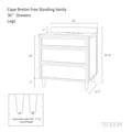 
                  
                    Cape Breton 36" White Oak Bathroom Vanity - All Drawers
                  
                