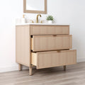 
                  
                    Cape Breton SLIM 36" White Oak Bathroom Vanity - All Drawers Teodor Bathroom Vanity Canada
                  
                