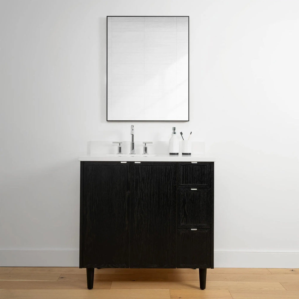 
                  
                    Cape Breton 36", Teodor® Blackened Oak Vanity, Left Sink Teodor Bathroom VanityCanada
                  
                
