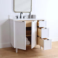 
                  
                    Cape Breton SLIM 36" Satin White Bathroom Vanity, Left Sink Teodor Bathroom Vanity Canada
                  
                