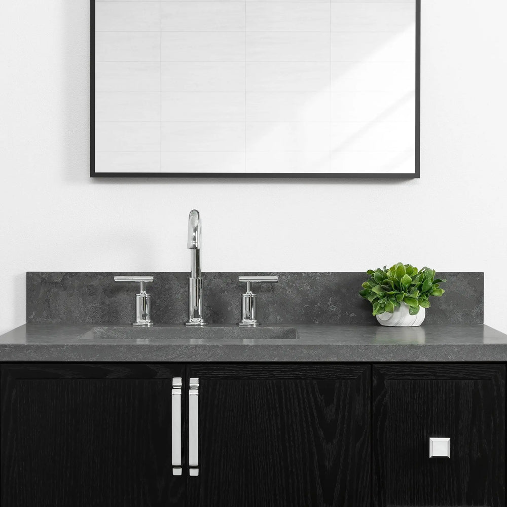
                  
                    Cape Breton 36", Teodor® Wall Mount Blackened Oak Vanity, Left Sink Teodor Bathroom VanityCanada
                  
                