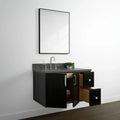 
                  
                    Cape Breton 36", Teodor® Wall Mount Blackened Oak Vanity, Left Sink Teodor Bathroom VanityCanada
                  
                