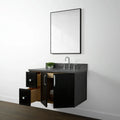 
                  
                    Cape Breton 36", Teodor® Wall Mount Blackened Oak Vanity, Right Sink Teodor Bathroom VanityCanada
                  
                
