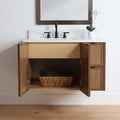 
                  
                    Cape Breton SLIM 36" Wall Mount Mid Century Oak Bathroom Vanity, Left Sink Teodor Bathroom Vanity Canada
                  
                