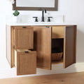 
                  
                    Cape Breton SLIM 36" Wall Mount Mid Century Oak Bathroom Vanity, Right Sink Teodor Bathroom Vanity Canada
                  
                