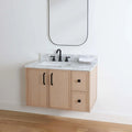 
                  
                    Cape Breton SLIM 36" Wall Mount White Oak Bathroom Vanity, Left Sink Teodor Bathroom Vanity Canada
                  
                